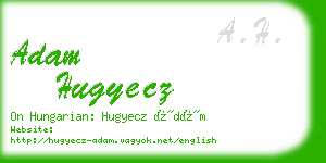 adam hugyecz business card